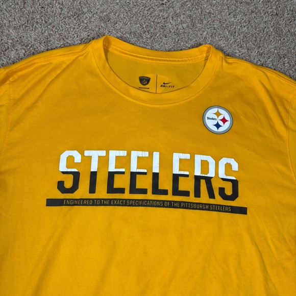 Nike Other - Nike Pittsburgh Steelers NFL Dri-FIT Training Long Sleeve Shirt Yellow Mens L